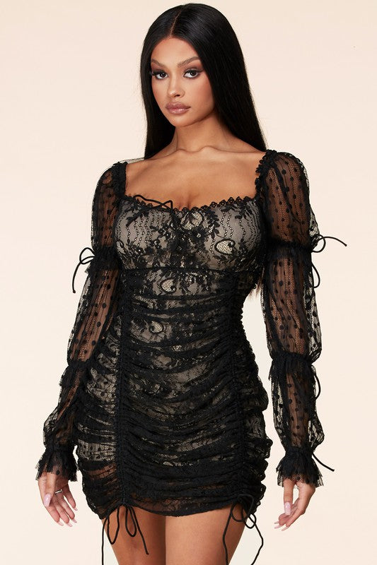 for love and lemons monroe mini dress Lauren Long Sleeve Mini Dress