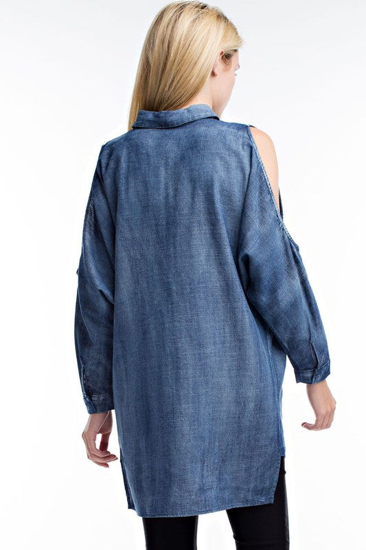 Haut Frankie en chambray