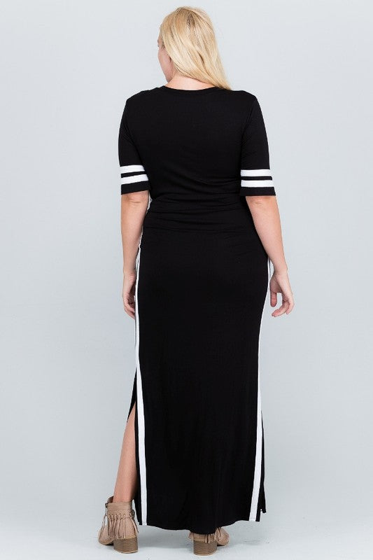 plus size black maxi dress