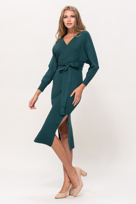 Dannica Sweater Dress M / Forest Green