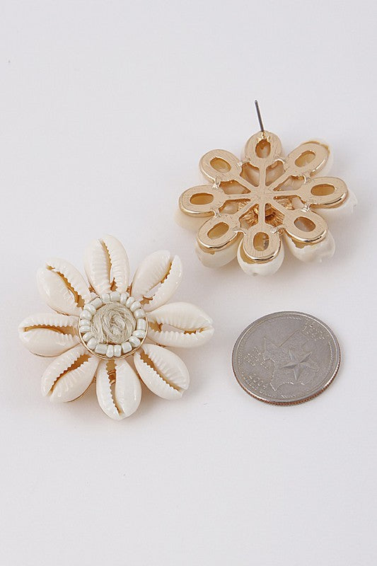 Seashell Flower Earrings